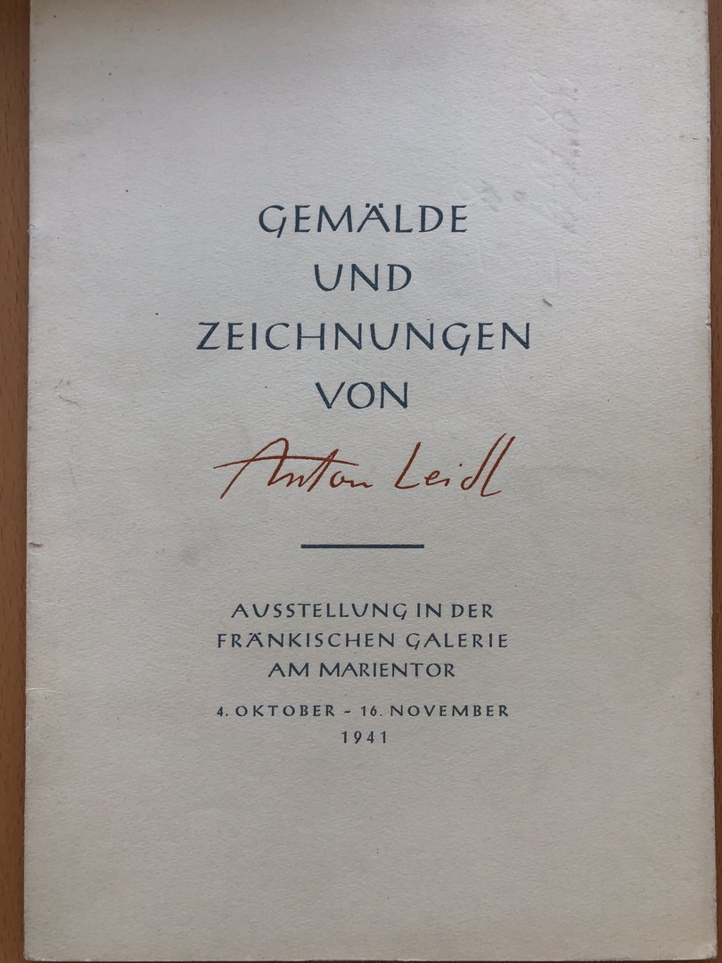 Cover von Gemälde und Zeichnungen von Anton Leidl