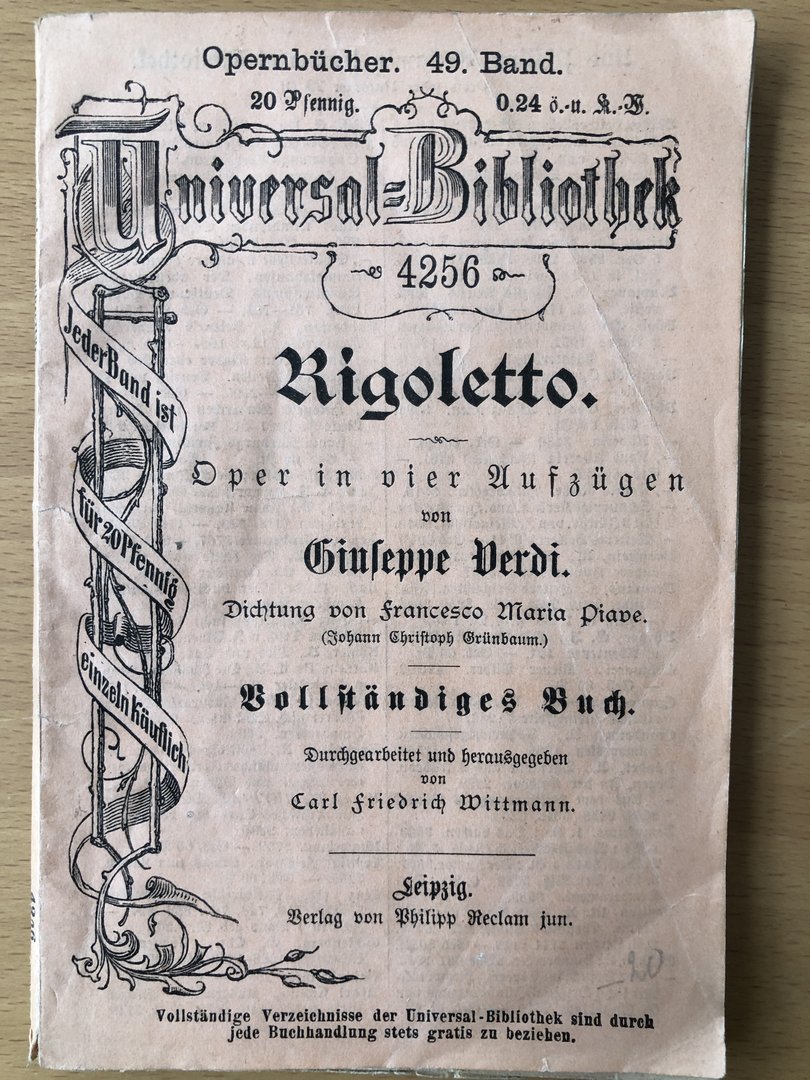 Cover von Rigoletto - Oper in vier Aufzügen
