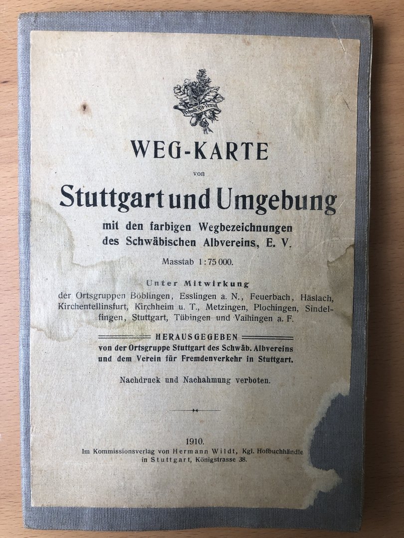 Cover von Weg-Karte von Stuttgart und Umgebung